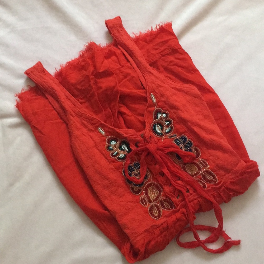 Free People Beaded Tank Tops